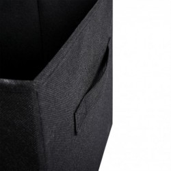 Set de TRES Cajas de Almacenamiento Plegable, 3X Cesta con 2 Asas, Cajón para Mantas Ropa, Cubo de Tela, Organizador