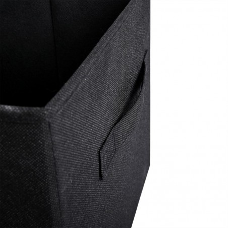 Set de TRES Cajas de Almacenamiento Plegable, 3X Cesta con 2 Asas, Cajón para Mantas Ropa, Cubo de Tela, Organizador