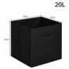 Set de TRES Cajas de Almacenamiento Plegable, 3X Cesta con 2 Asas, Cajón para Mantas Ropa, Cubo de Tela, Organizador