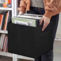 Set de TRES Cajas de Almacenamiento Plegable, 3X Cesta con 2 Asas, Cajón para Mantas Ropa, Cubo de Tela, Organizador