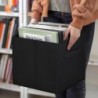 Set de TRES Cajas de Almacenamiento Plegable, 3X Cesta con 2 Asas, Cajón para Mantas Ropa, Cubo de Tela, Organizador