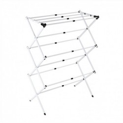 Tendedero Plegable Vertical y Extensible de 43 a 75 cm. 6 Niveles 11 Barras, Ligero, Robusto y Estable, metálico. Ropa