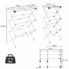 Tendedero Plegable Vertical y Extensible de 43 a 75 cm. 6 Niveles 11 Barras, Ligero, Robusto y Estable, metálico. Ropa