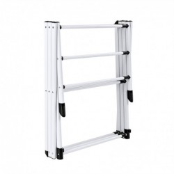Tendedero Plegable Vertical y Extensible de 43 a 75 cm. 6 Niveles 11 Barras, Ligero, Robusto y Estable, metálico. Ropa
