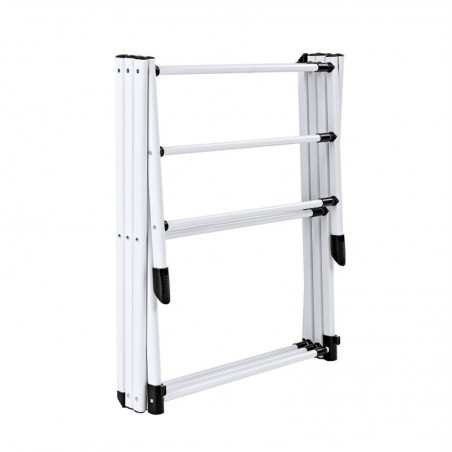 Tendedero Plegable Vertical Extensible T-LOVENDO 43-75 cm - 6 Niveles con 11 Barras Metálicas Robusto, Antideslizante y Compacto