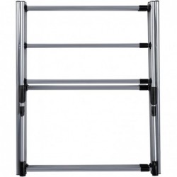 Tendedero Plegable Vertical Extensible T-LOVENDO 43-75 cm - 6 Niveles con 11 Barras Metálicas Robusto, Antideslizante y Compacto