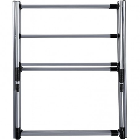 Tendedero Plegable Vertical Extensible T-LOVENDO 43-75 cm - 6 Niveles con 11 Barras Metálicas Robusto, Antideslizante y Compacto