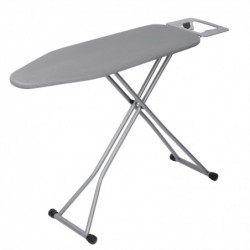 Tabla de Planchar Plegable con Soporte de Plancha Antideslizante | Estructura metálica Ajustable en Altura | Ligera