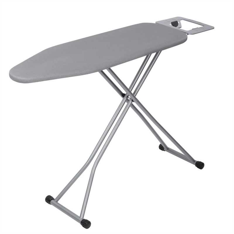 Tabla de Planchar Plegable con Soporte de Plancha Antideslizante | Estructura metálica Ajustable en Altura | Ligera