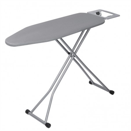 Tabla de Planchar Plegable con Soporte de Plancha Antideslizante | Estructura metálica Ajustable en Altura | Ligera