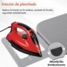 Tabla de Planchar Plegable con Soporte de Plancha Antideslizante | Estructura metálica Ajustable en Altura | Ligera