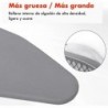 Tabla de Planchar Plegable con Soporte de Plancha Antideslizante | Estructura metálica Ajustable en Altura | Ligera