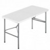 Mesa plegable camping portátil, jardín, catering Auxiliar y Rectangular 122x61cm Hasta 120kg de carga. Interior exterior