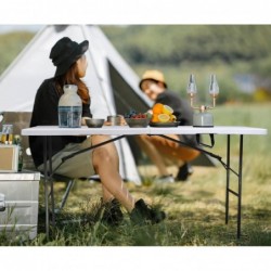 Mesa plegable camping portátil, jardín, catering Auxiliar y Rectangular 122x61cm Hasta 120kg de carga. Interior exterior
