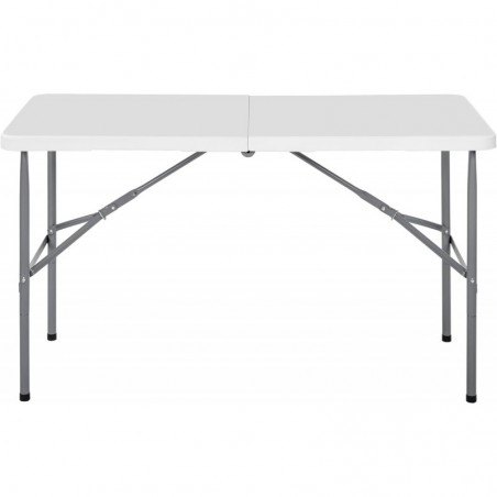 Mesa plegable camping portátil, jardín, catering Auxiliar y Rectangular 122x61cm Hasta 120kg de carga. Interior exterior