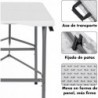 Mesa plegable camping portátil, jardín, catering Auxiliar y Rectangular 122x61cm Hasta 120kg de carga. Interior exterior