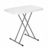 Mesa Auxiliar Plegable y Elevable 77x50 cm | Altura Ajustable 49-74 cm Portátil y Ligera | Estructura Metálica Reforzada
