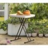 Mesa Auxiliar Plegable y Elevable 77x50 cm | Altura Ajustable 49-74 cm Portátil y Ligera | Estructura Metálica Reforzada