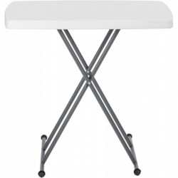 Mesa Auxiliar Plegable y Elevable 77x50 cm | Altura Ajustable 49-74 cm Portátil y Ligera | Estructura Metálica Reforzada