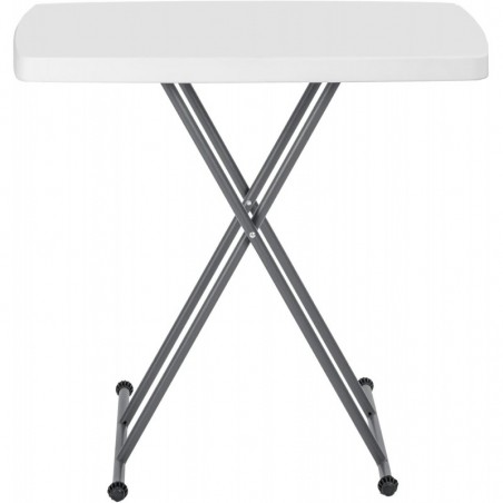 Mesa Auxiliar Plegable y Elevable 77x50 cm | Altura Ajustable 49-74 cm Portátil y Ligera | Estructura Metálica Reforzada