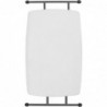 Mesa Auxiliar Plegable y Elevable 77x50 cm | Altura Ajustable 49-74 cm Portátil y Ligera | Estructura Metálica Reforzada