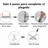 Mesa Auxiliar Plegable y Elevable 77x50 cm | Altura Ajustable 49-74 cm Portátil y Ligera | Estructura Metálica Reforzada