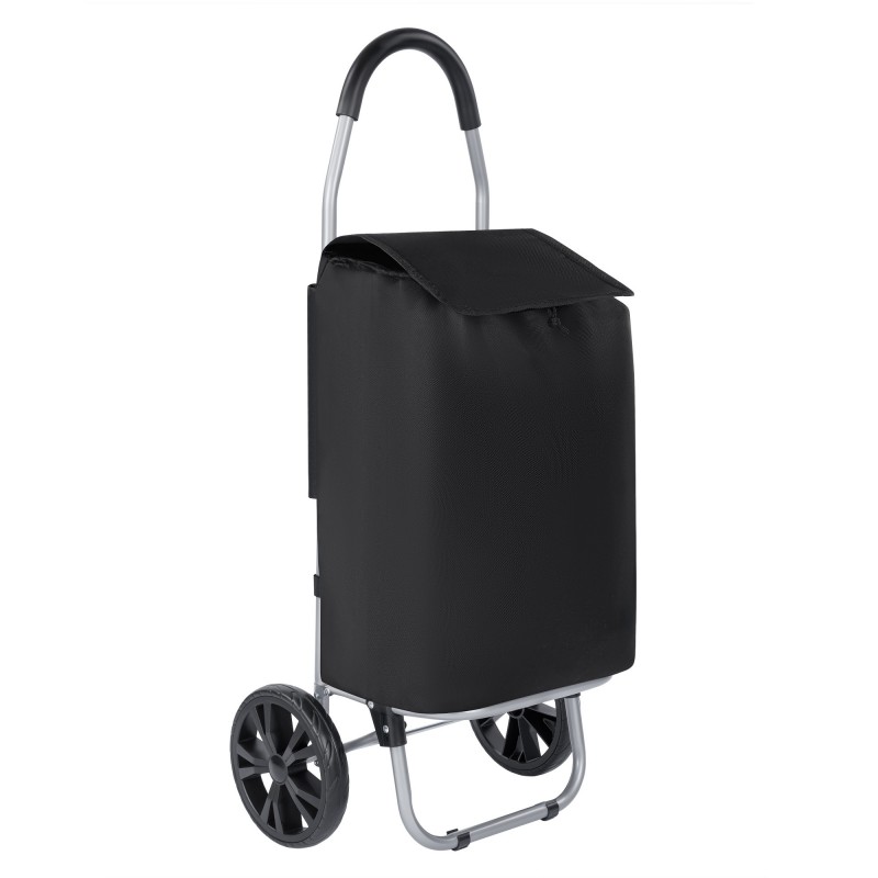 Carro de Compra Plegable 2 Ruedas Grandes | Carrito de la Compra Ligero con Bolsa Impermeable y Desmontable | Hasta 25kg