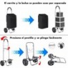Carro de Compra Plegable 2 Ruedas Grandes | Carrito de la Compra Ligero con Bolsa Impermeable y Desmontable | Hasta 25kg