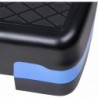 Plataforma Step aeróbic fitness en casa regulable en 2 alturas de 68 x 28 x 10/15 cm, base antideslizante, ideal piernas