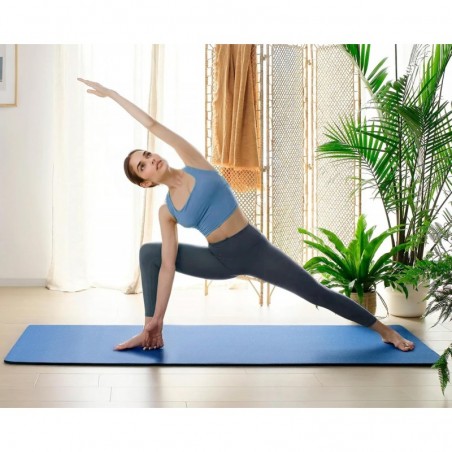 Esterilla de Yoga Antideslizante de TPE Ecológico con Funda y Correa - Colchoneta Reversible para Pilates y Fitness 183x61 cm