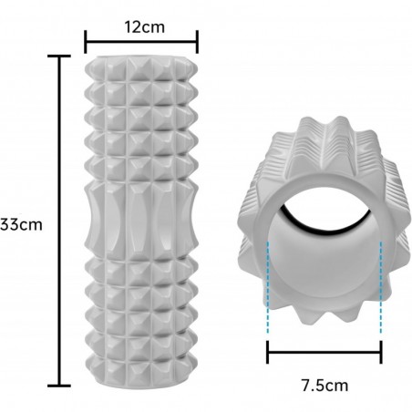 Rodillo de Espuma para Masajes Musculares Texturizado Dual-Zone - Foam Roller para Liberación Miofascial, Espalda y Piernas