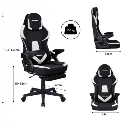 SILLA GAMING 5982 BLACK-WHITE