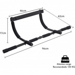 Barra de Dominadas para Puerta sin Tornillos | Multifunción para Pull-Ups, Abdominales y Flexiones | Estructura de Acero