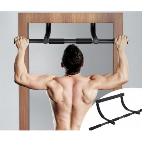 Barra de Dominadas para Puerta sin Tornillos | Multifunción para Pull-Ups, Abdominales y Flexiones | Estructura de Acero
