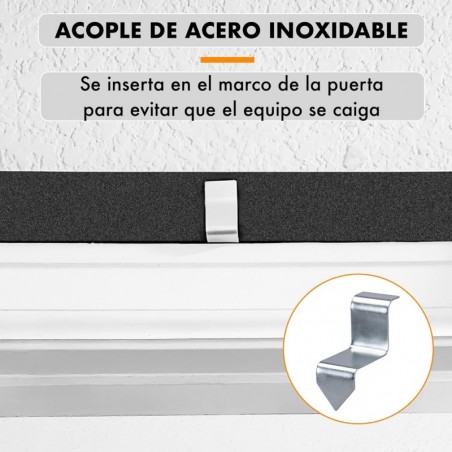 Barra de Dominadas para Puerta sin Tornillos | Multifunción para Pull-Ups, Abdominales y Flexiones | Estructura de Acero