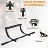Barra de Dominadas para Puerta sin Tornillos | Multifunción para Pull-Ups, Abdominales y Flexiones | Estructura de Acero