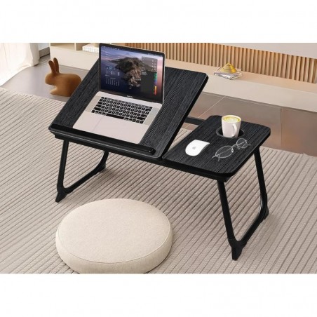 Mesa Reclinable para Cama y Sofá con 5 Niveles y Portavasos - Bandeja Plegable para Ordenador