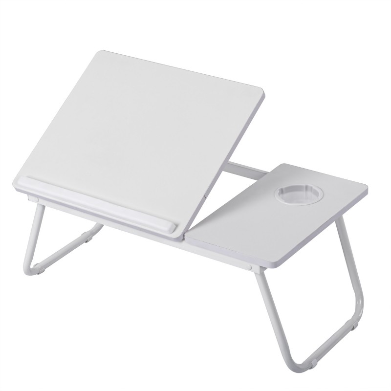 Mesa Reclinable para Cama y Sofá con 5 Niveles y Portavasos - Bandeja Plegable para Ordenador