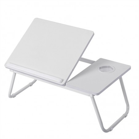 Mesa Reclinable para Cama y Sofá con 5 Niveles y Portavasos - Bandeja Plegable para Ordenador