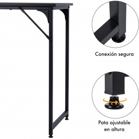Mesa Escritorio 80x40 cm Estructura Metálica Reforzada - Escritorio Moderno Minimalista para Ordenador y Oficina en Casa