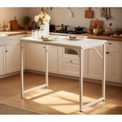 Mesa Escritorio 80x40 cm Estructura Metálica Reforzada - Escritorio Moderno Minimalista para Ordenador y Oficina en Casa