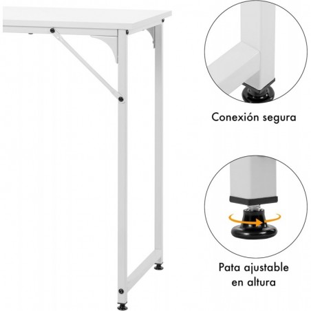 Mesa Escritorio 80x40 cm Estructura Metálica Reforzada - Escritorio Moderno Minimalista para Ordenador y Oficina en Casa