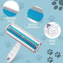 Rodillo Quitapelos o Quitapelusas para Mascotas | Reutilizable y Lavable | Elimina Pelo de Perro y Gato en Sofás, Ropa