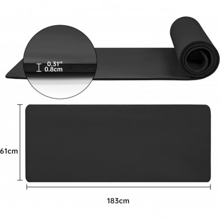 Esterilla de Yoga Antideslizante de EVA con Funda y Correa - Colchoneta Ecológica para Pilates y Fitness 183x61 cm