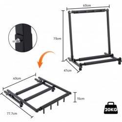 Soporte Guitarra de suelo para 3 instrumentos | Rack plegable universal para guitarra eléctrica, acústica o bajo