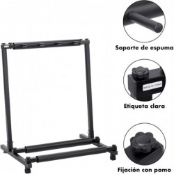 Soporte Guitarra de suelo para 3 instrumentos | Rack plegable universal para guitarra eléctrica, acústica o bajo
