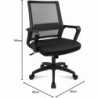 Silla de Oficina o Escritorio ergonómica con Ruedas giratorias y Soporte Lumbar. Respaldo de Malla Transpirable Max 150k