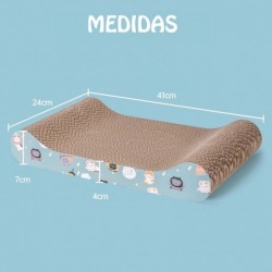 Rascador para Gatos. Tabla cartón para rascar. Tipo Alfombra. Sirve como Cama. Evita Que rasguen Muebles y sofás. Diseño