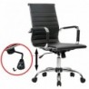 Silla de Oficina o escritorio Negra de Diseño Moderno y elegante - Ergonomica y Reclinable - de Piel Cuero Sintetico