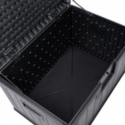 Baúl exterior almacenaje de resina impermeable multiusos | Arcón de jardín resistente a la intemperie | Almacenamiento